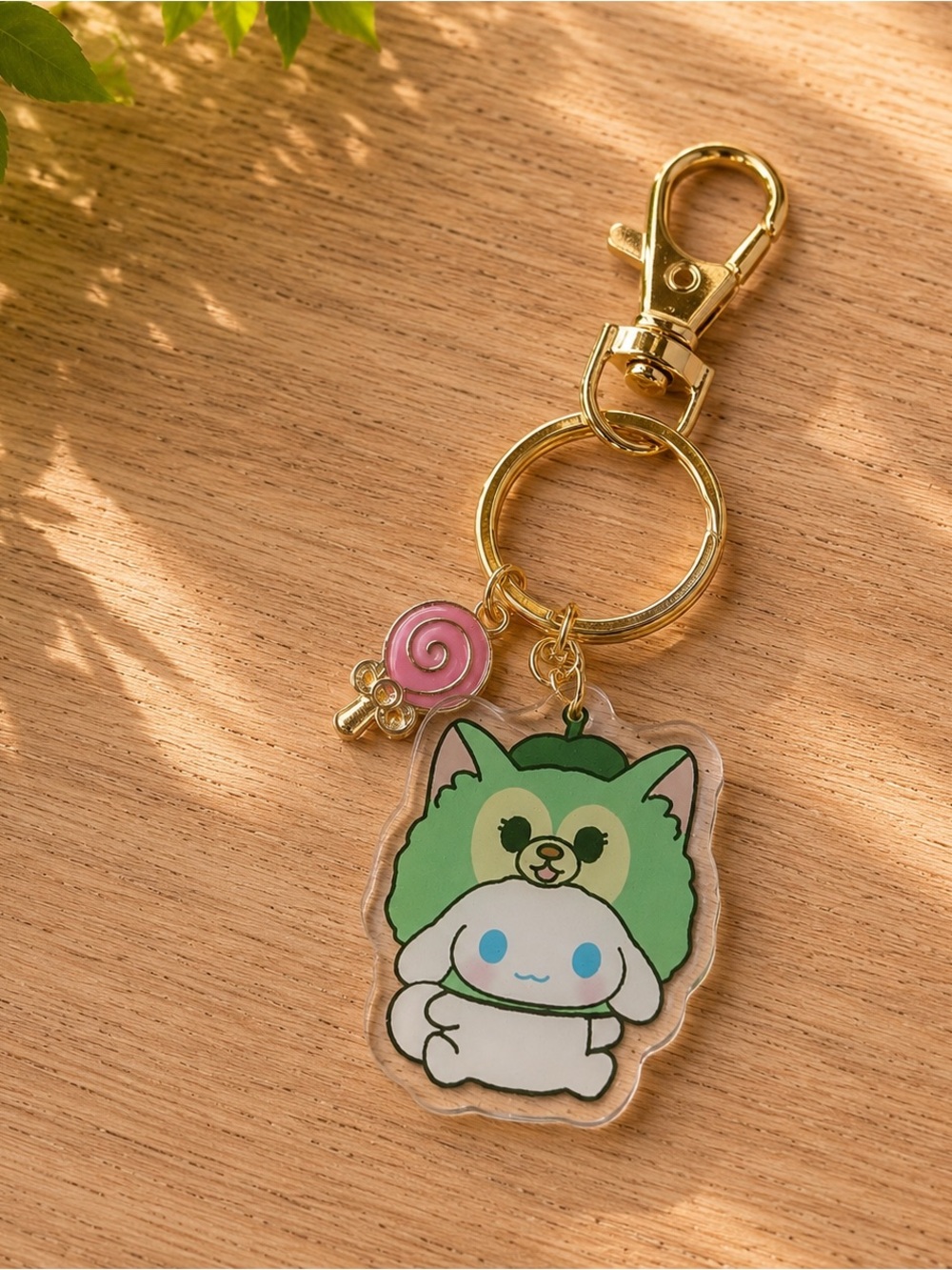 Handmade Hello Kitty Cinnamon Role inspired keychain/bag charm